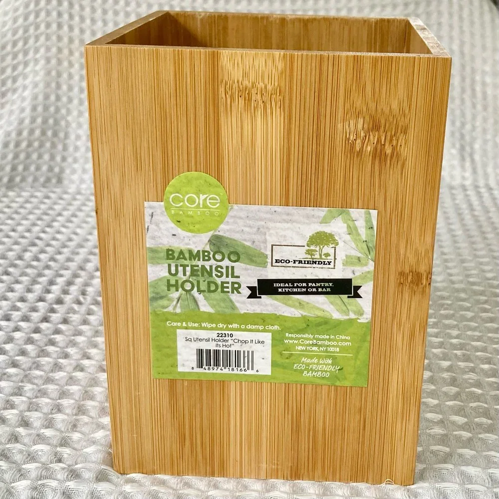 BAMBOO Kitchen Utensil Holder Chop it Like it's Hot 5